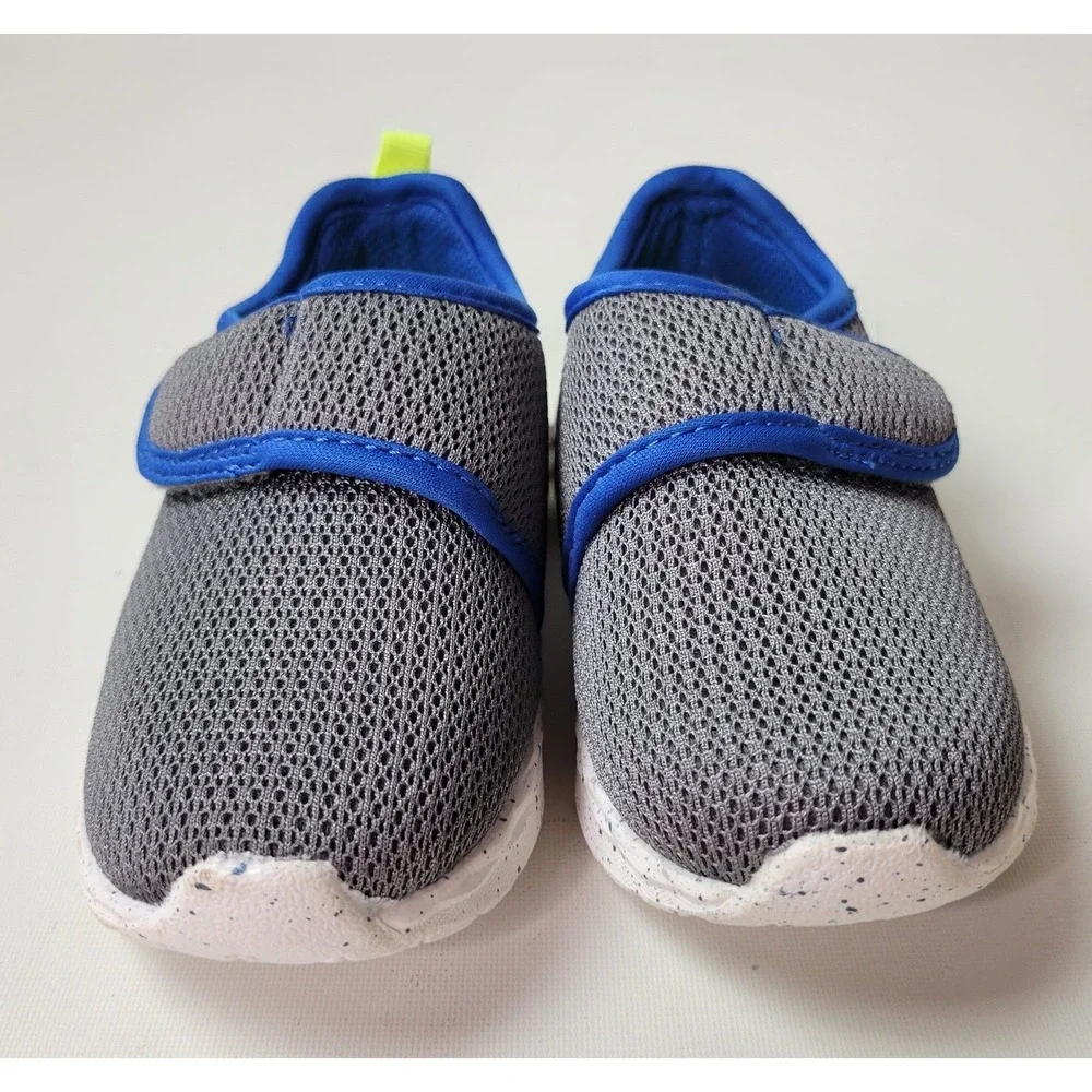Carter's Lorena Kids Grey Blue Mesh Hook and Loop Sneakers Size‎ 8M CF22B06H